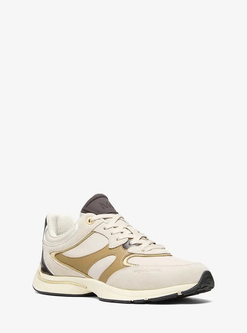 MICHAEL Michael Kors MK Sneaker Riley in materiale misto - Naturale - Michael Kors