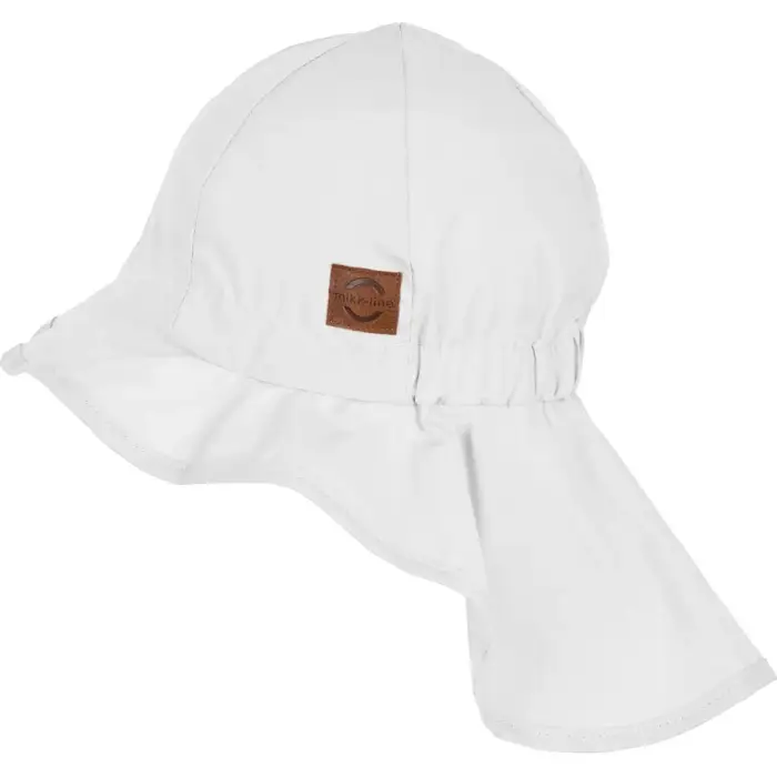 Cappello estivo con collo lungo per bambini Mikk-Line Solid Blanc