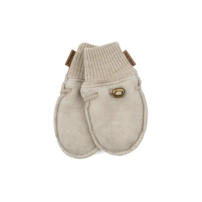 Mikk-Line Mitten in lana per bambini Beige