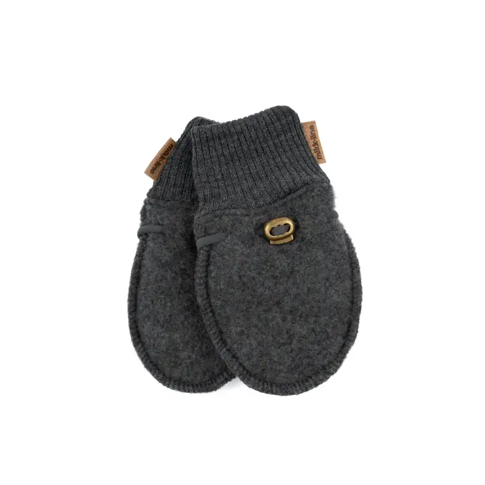 Mikk-Line Mitten in lana per bambini Gris