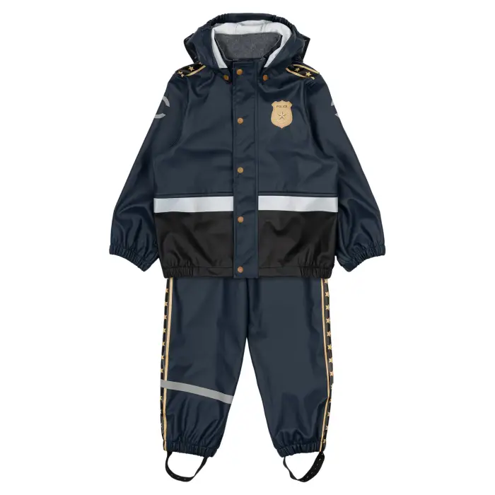 Mikk-Line Set da pioggia bambino Police Bleu