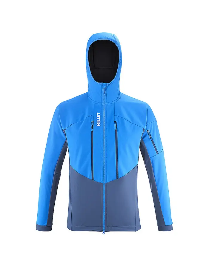 Giacca softshell da uomo White Shield Hoodie blu |