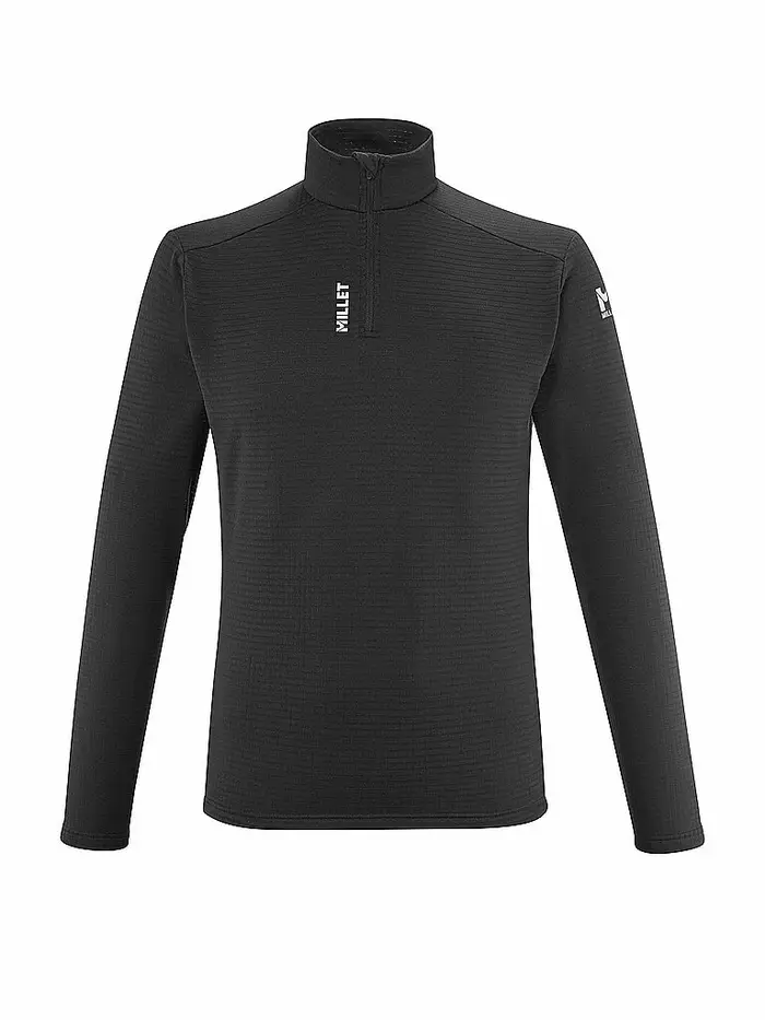 Zipshirt da uomo Intense Fleece nero |