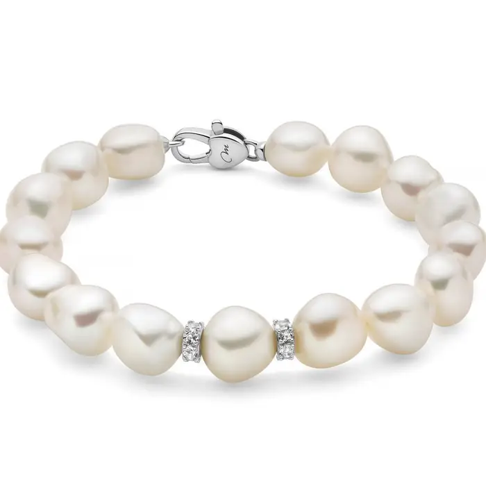 MILUNA Bracciale Perle Oriente Barocche 19 Cm