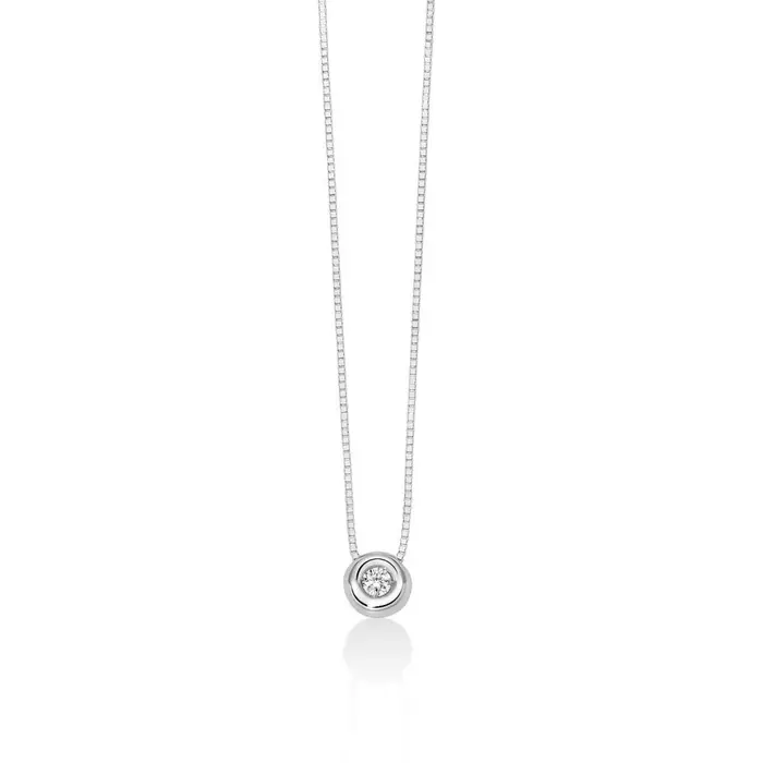 MILUNA Collana Punto Luce - Diamante Incastonato