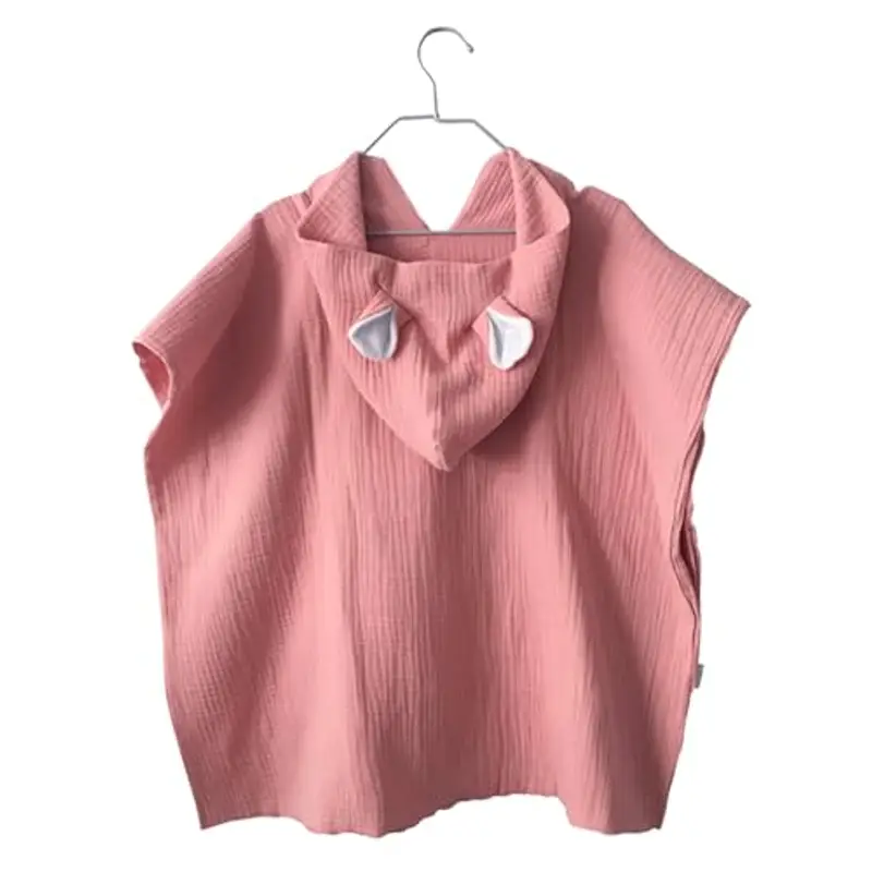MIMUSELINA Poncho Asciugamano per Bambini – Accappatoio Neonato in Mussola – Poncho Leggero e Assorbente, Asciugatura Rapida – Poncho Mare
