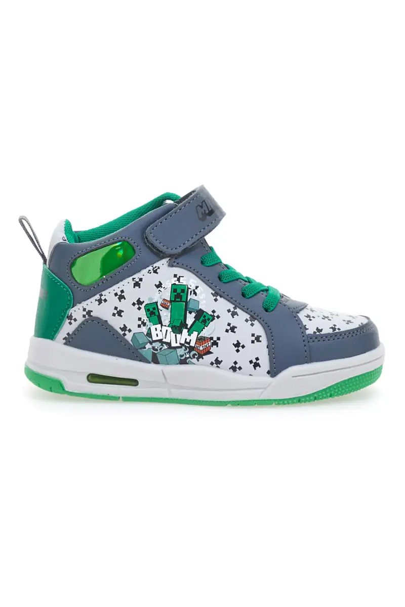 MINECRAFT Sneakers Verdi Mid Cut 4835 [GRIGIO]