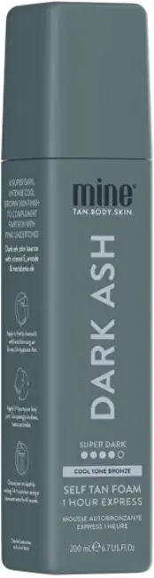 Minetan Schiuma autoabbronzante per tonalità castano scuro Dark Ash (Schiuma autoabbronzante) 200 ml