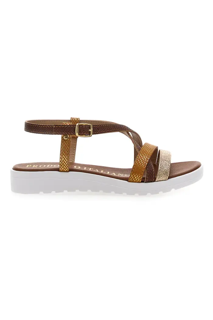Sandali Marroni Made in Italy Mio Tempo 8864 [CUOIO]