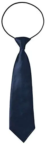 Miobo Cravatta bambini ragazzi con elastico flessibile, Blu scuro