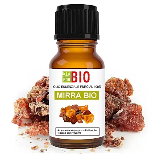 Laborbio Mirra Bio Olio essenziale 100% Puro 5 ml - Uso interno Terapeutico Alimentare Diffusori Aromaterapia Cosmetica Cucina