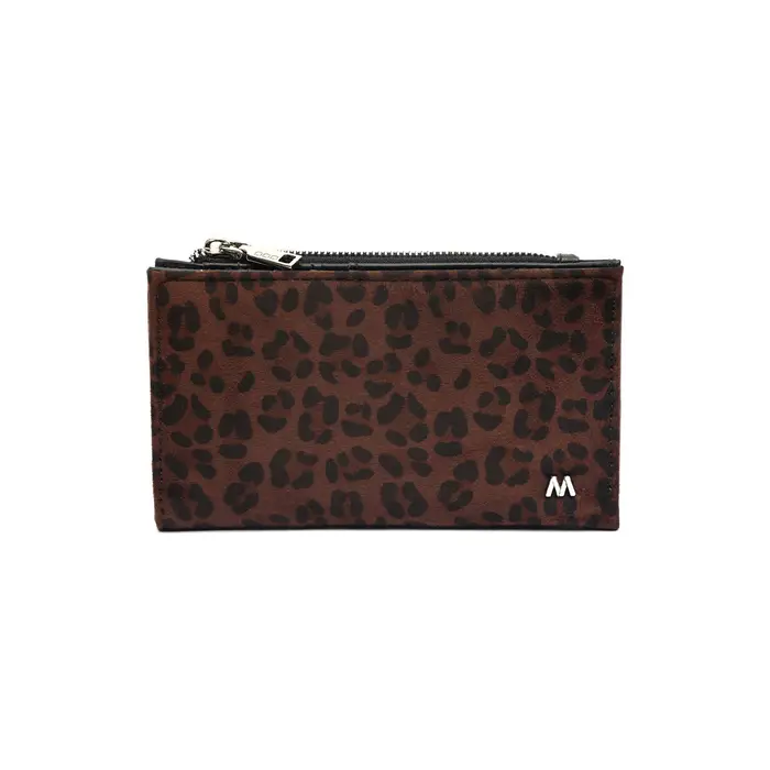 Misako Portafoglio Leo portamonete piccolo animal print ed Marrone