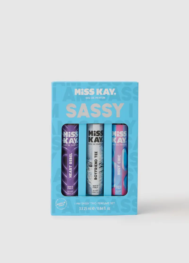 MISS K, Trio Profumi Di Miss Kay, Heart Rebel, Boyfriend Tee E Holy Chic, Donna, Trasparente, Taglia: FASUL