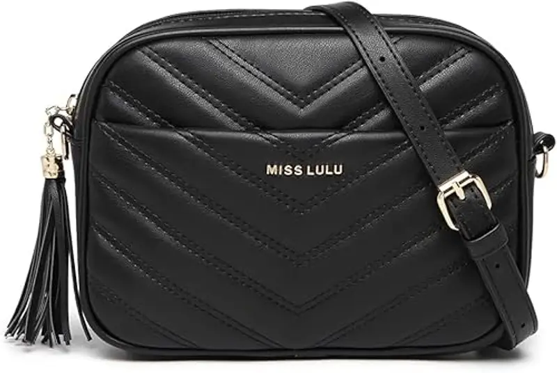 Miss Lulu Borsa Tracolla Donna Piccola, PU Pelle Morbido Impermeabile, Tracolla Rimovibile e Regolabile, 4 Tasche Grande Capacità, per