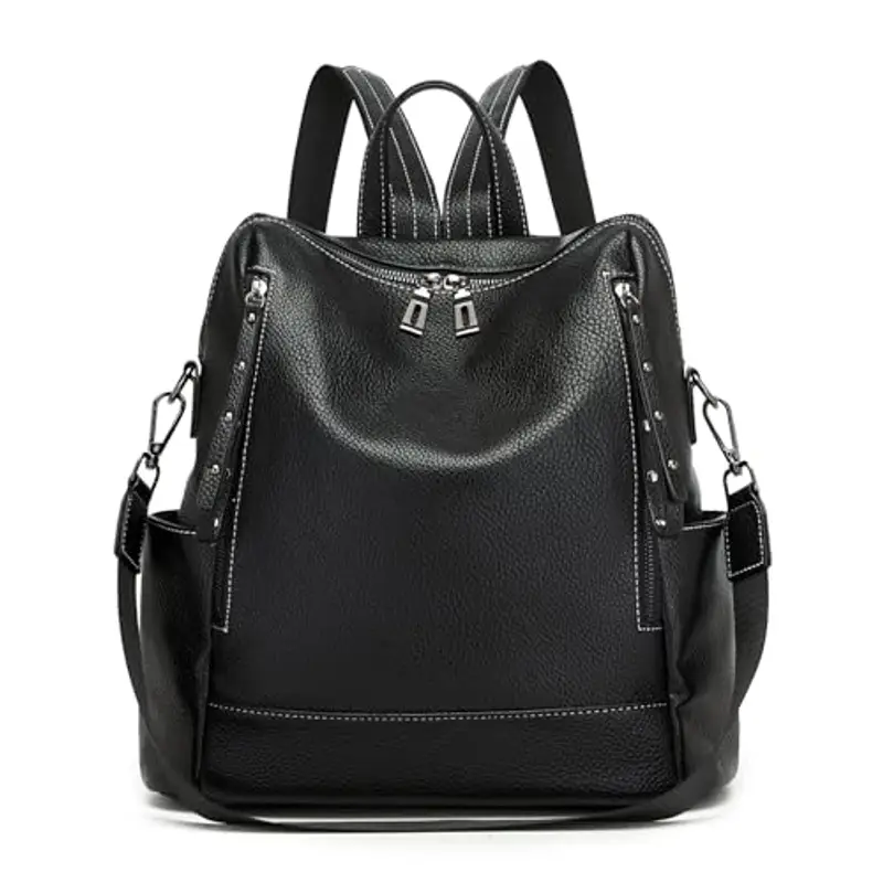 Miss Lulu Borsa Zaino Donna Elegante, Zaino Antifurto in Pelle per Donna, Zainetto Grande e Versatile per Uso