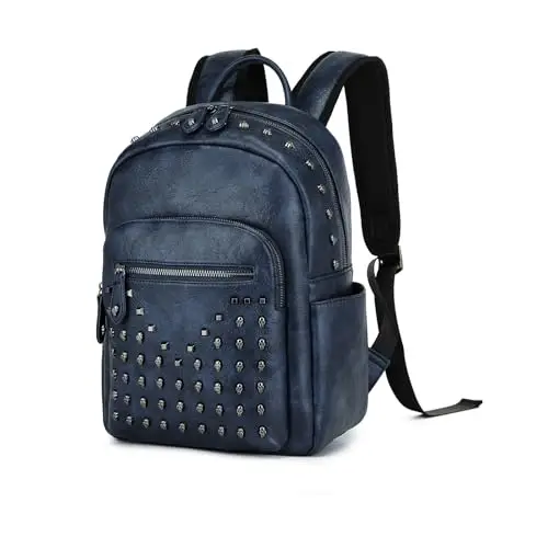 Miss Lulu Zaino Donna Medio, Zaine PU Pelle Donna, Borsa Zaino Teschio, Borse a Zainetto Gtico Antifurto, Impermeabile