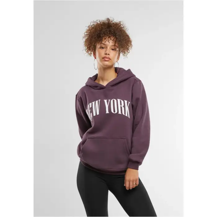 Miss Tee Felpa con cappuccio da donna New York Violet