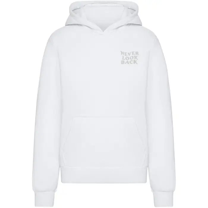 Miss Tee Felpa con cappuccio morbida donna Never Look Back Blanc