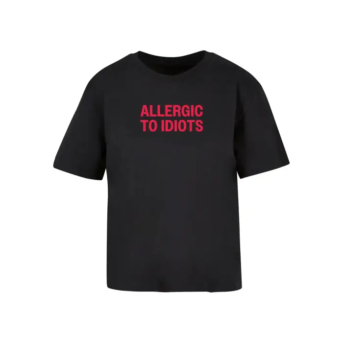 Miss Tee T-shirt da donna Allergic To Idiots Noir
