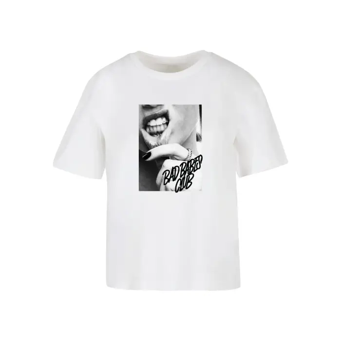 Miss Tee T-shirt da donna Lip Tattoo Blanc