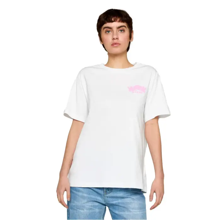 Miss Tee T-shirt da donna Ramen Kitty Blanc