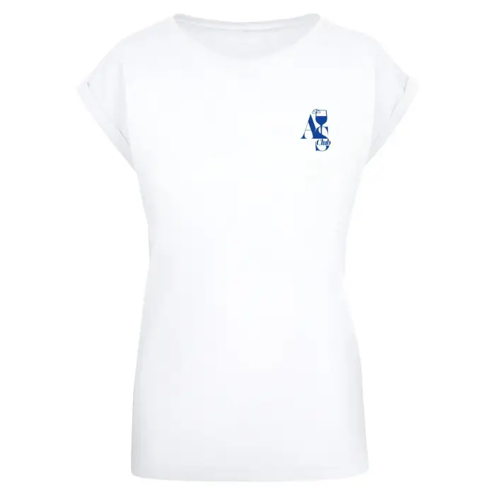 Miss Tee T-shirt donna con spalla lunga A S Club Blanc
