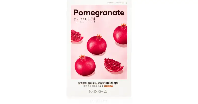 Missha Airy Fit Melograno maschera in tessuto emolliente e rinfrescante 19 g