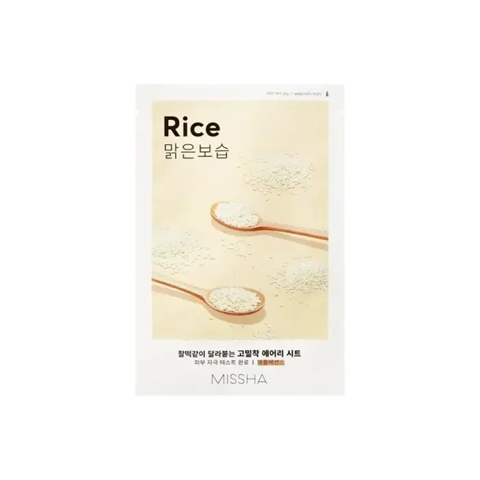 Missha Airy Fit Rice maschera in tessuto detergente e rinfrescante 19 g