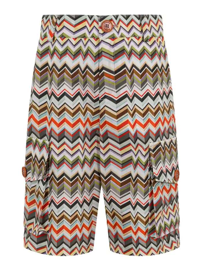 Missoni Bermuda A Fantasia Zigzag Multicolore
