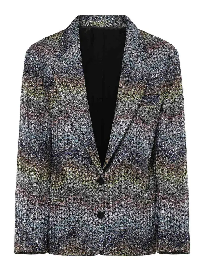 Missoni Blazer Monopetto In Viscosa Lam Multicolore