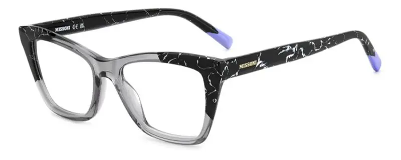 Missoni Donna MIS 0174 UHX Montature da vista Acetato Grigio/Nero Squadrata