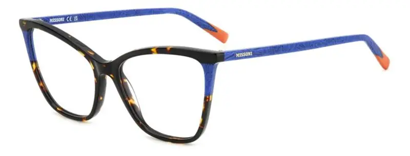 Missoni Donna MIS 0177 1BJ Montature da vista Acetato Havana/Blu Squadrata