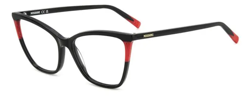 Missoni Donna MIS 0177 OIT Montature da vista Acetato Nero/Rosso Squadrata