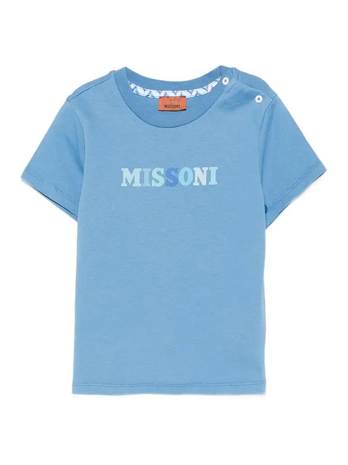 Missoni T-Shirt Con Stampa Blu