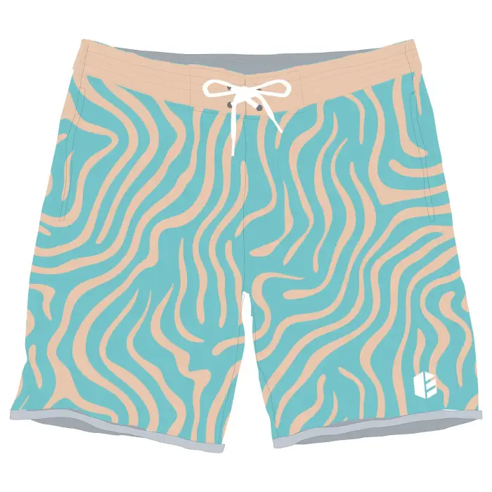 Short da bagno bambino Misspelled Argento Bleu