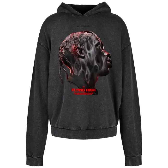 mister tee Felpa con cappuccio Flying High Oversize Noir