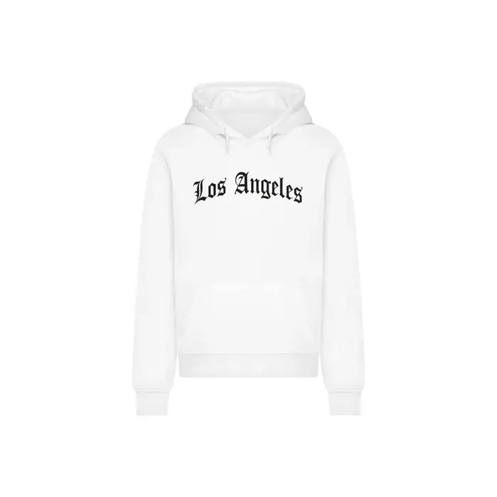 Felpa con cappuccio Mister Tee Los Angeles Wording Blanc