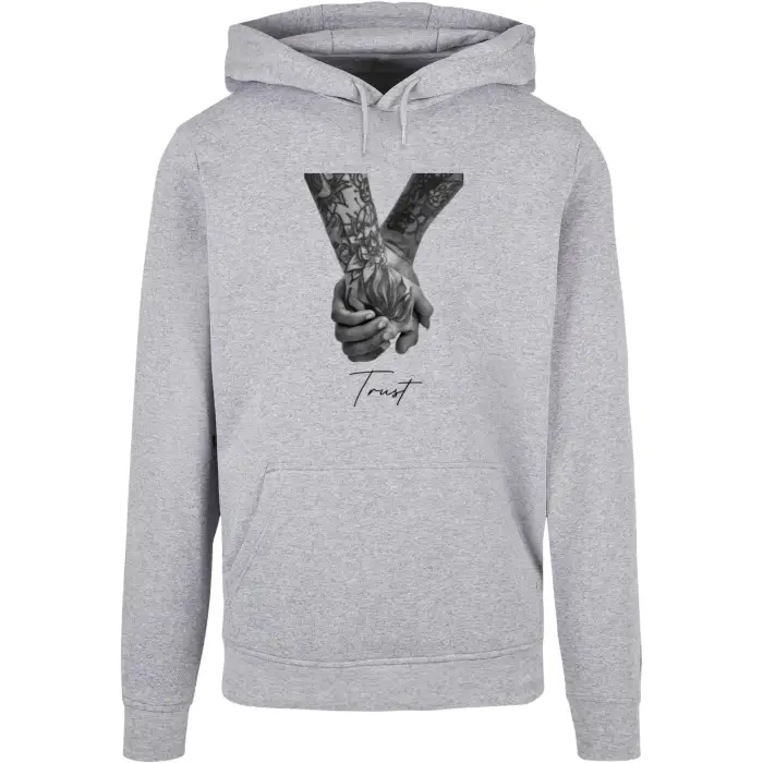 mister tee Felpa con cappuccio Trust 2 0 New Basic Gris