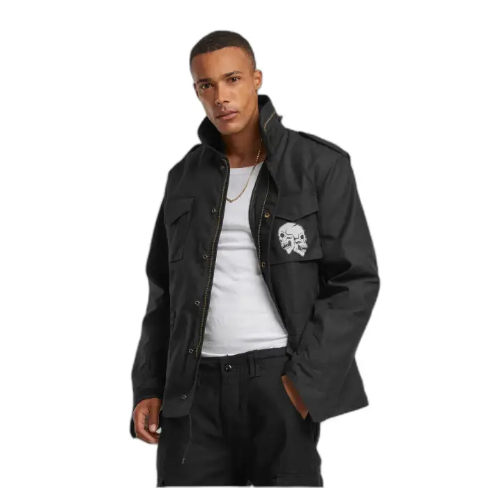 mister tee Giacca Two Faced Skull M65 Noir