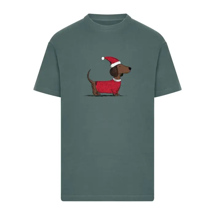 mister tee T-shirt Christmas Dackel Vert