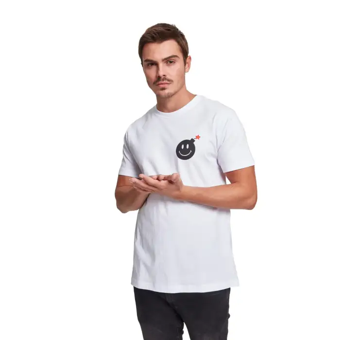 mister tee T-shirt Face Bomb Blanc