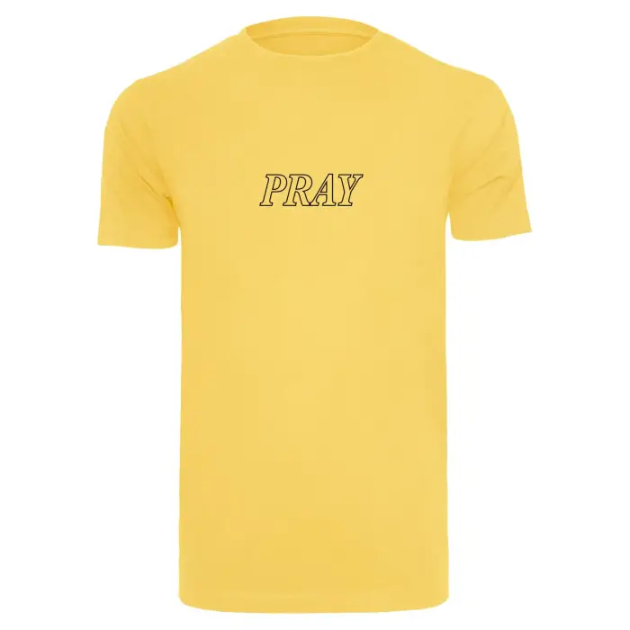 mister tee T-shirt Pray Hands Jaune