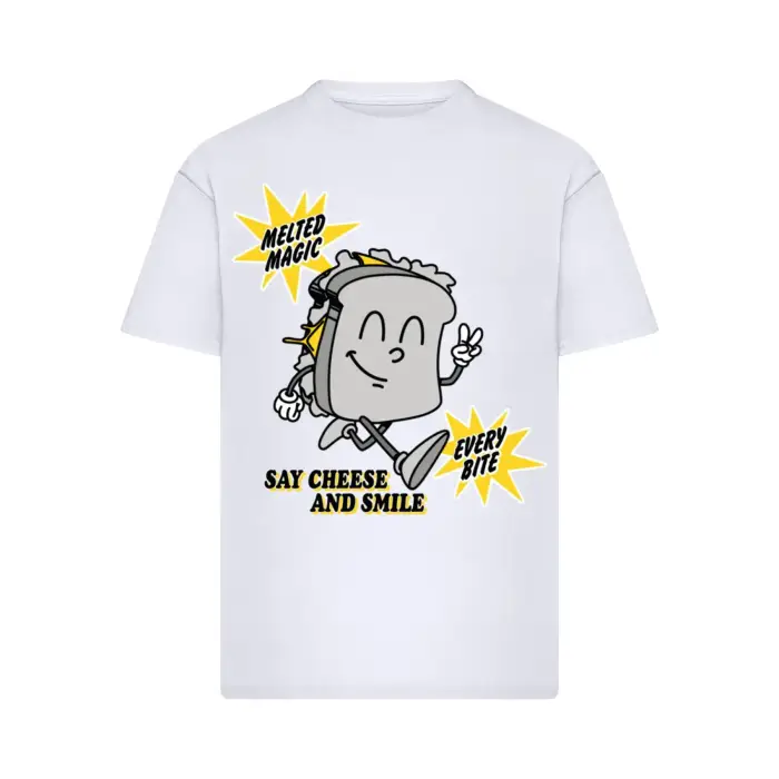 mister tee T-shirt oversize Cheese And Smile Blanc