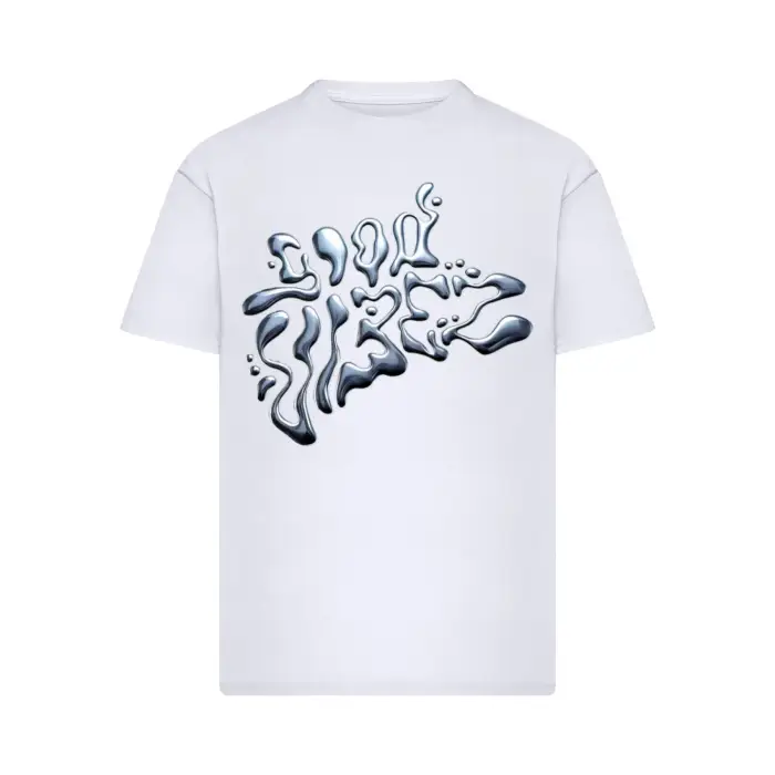 mister tee T-shirt oversize Good Vibez Chrome Blanc
