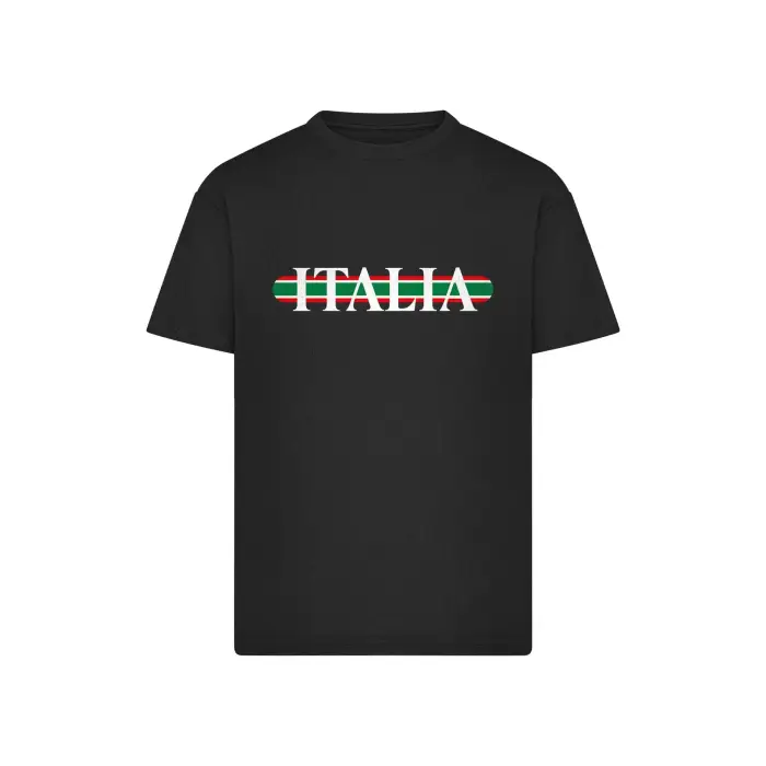 mister tee T-shirt oversize Italia Stripes Noir