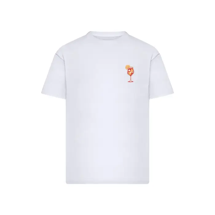 mister tee T-shirt oversize Orange Sip Blanc