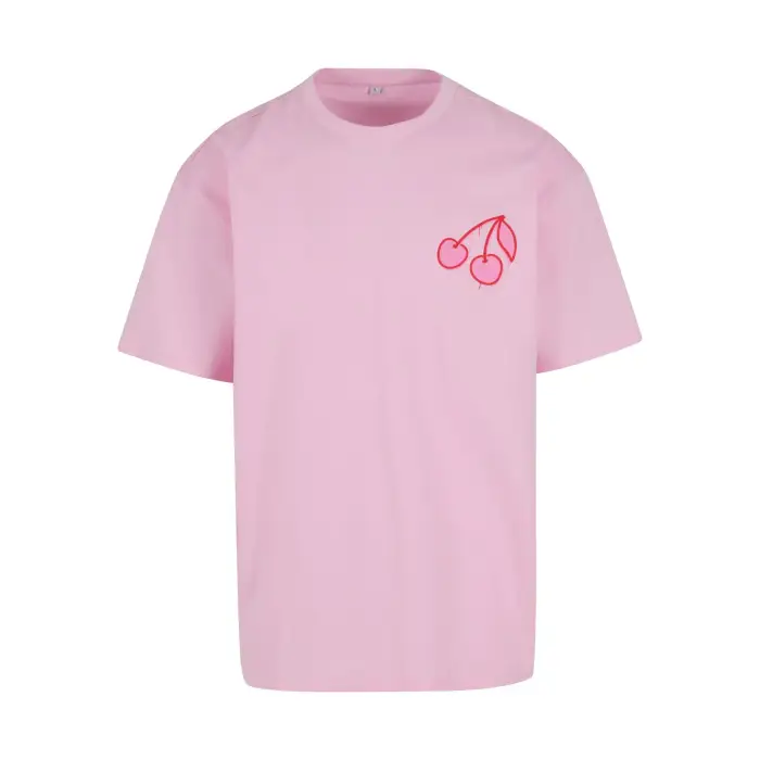 mister tee T-shirt oversize Pink Cherries Rose