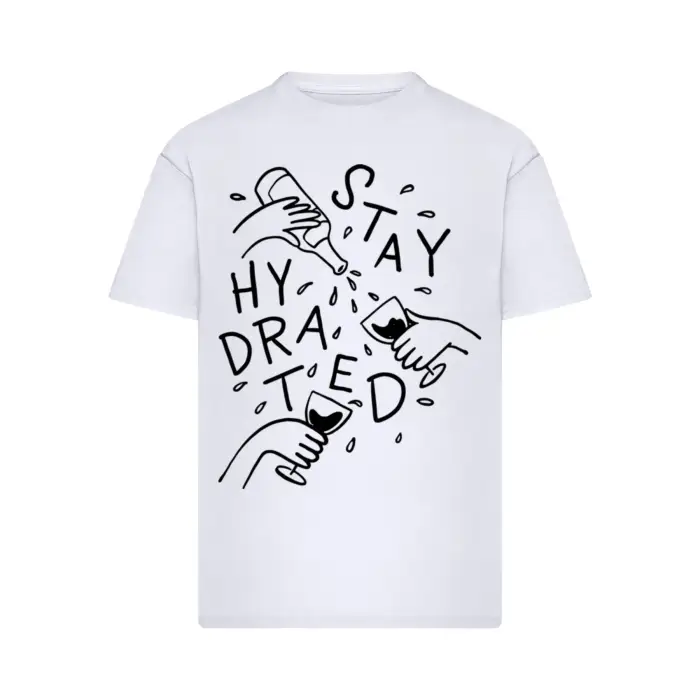 mister tee T-shirt oversize Stay Hydrated Blanc