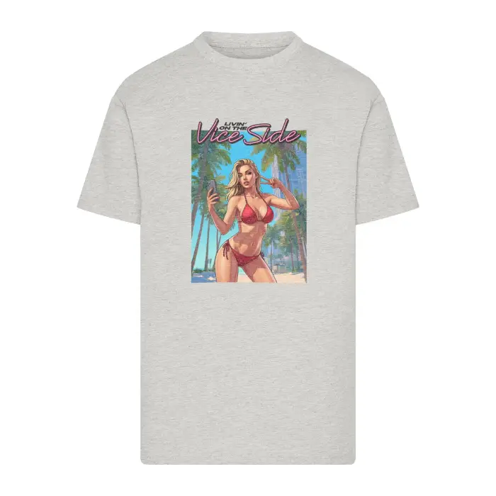 mister tee T-shirt oversize Vice Side Gris