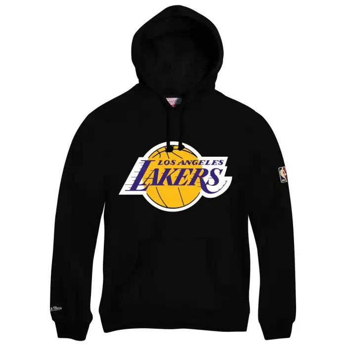 Felpa con cappuccio con logo della squadra Los Angeles Lakers Noir